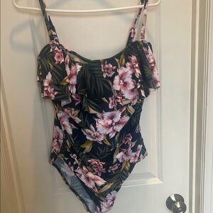 Floral Ruffle One-Piece Swimsuit